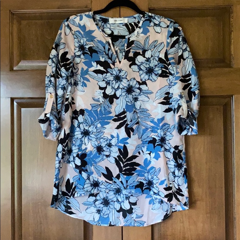 Light pink floral blouse